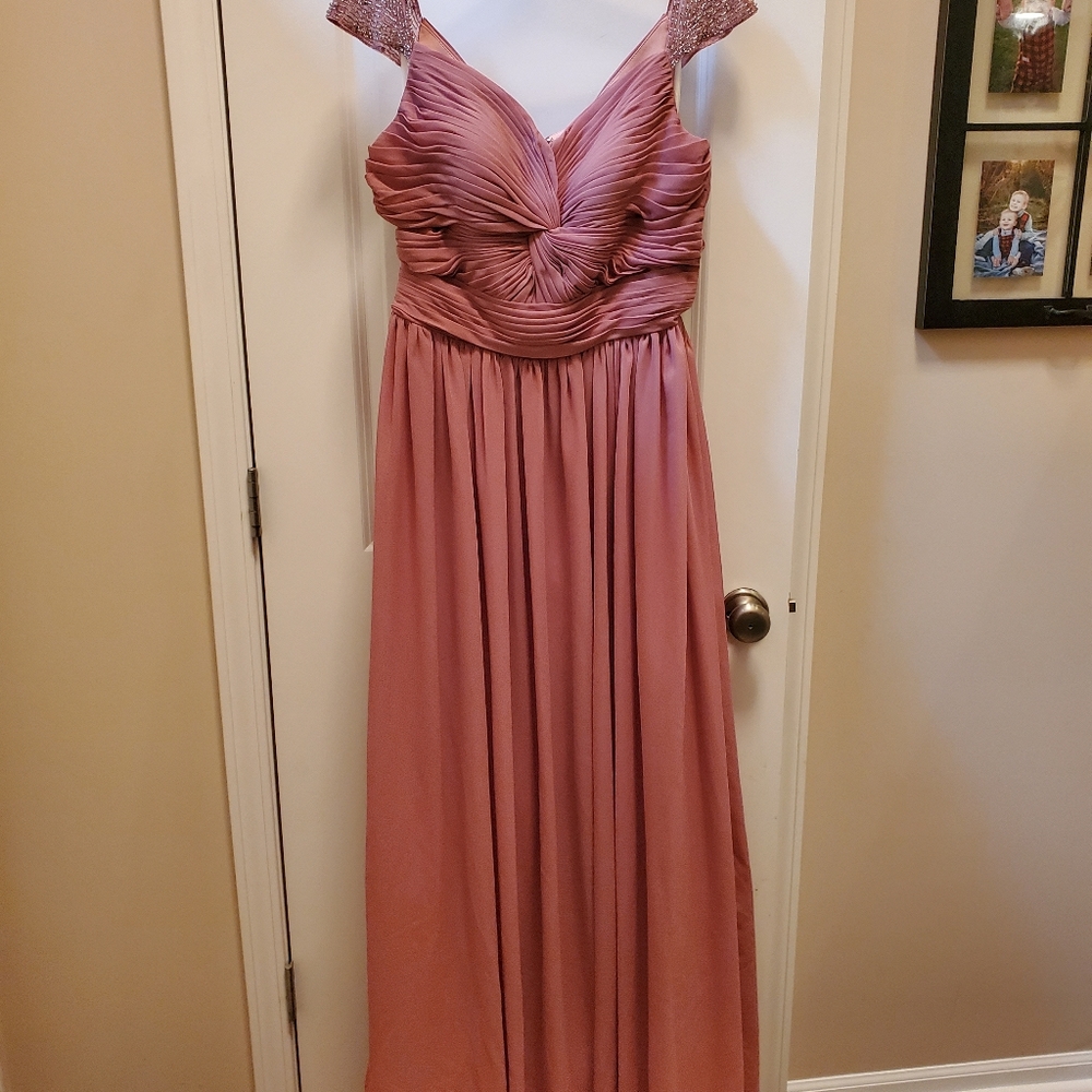 Dusty rose gown dress
